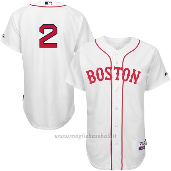 Maglia Baseball Uomo Boston Red Sox Xander Bogaerts Bianco Giocatore Autentico Cool Base